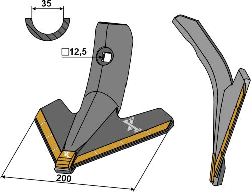 Sweep 200mm - Hard metal