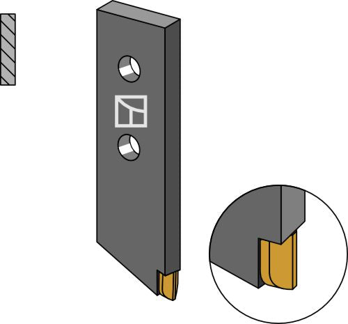 Bultmonterad tand - Hårdmetall