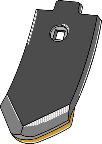 Point - hard metal faced-back side