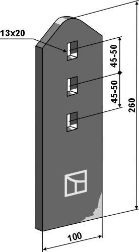 Wearing part - Powder coated