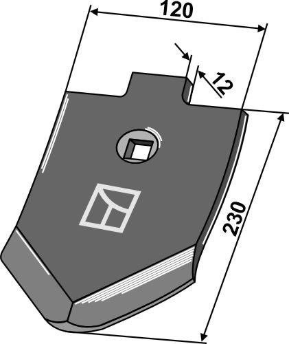 spets 230 x 120 x 12 mm
