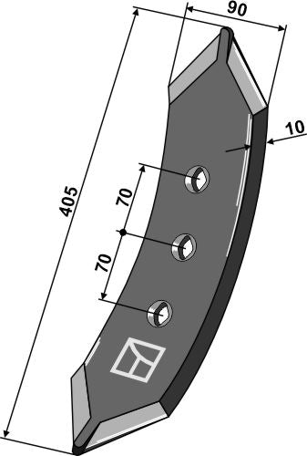 Kultivatorskjær 405 mm