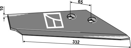 Replacement wing for stubble share, right