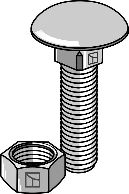 Bult M10x1,5x30 galvaniserad med mutter