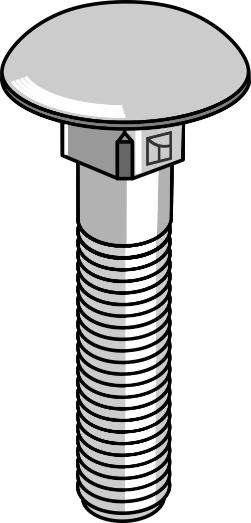 Skruv med skruvhuvud M10x1,5x45 – galvaniserad