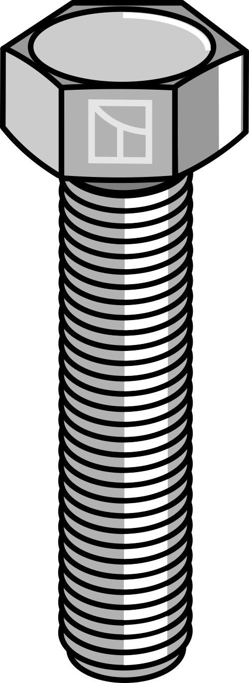 Sexkantskruv M10x1,5x45 utan mutter – galvaniserad