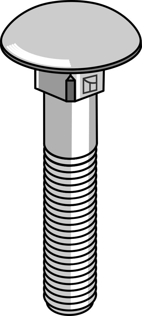 Bult M10x1,5x50 galvaniserad utan mutter