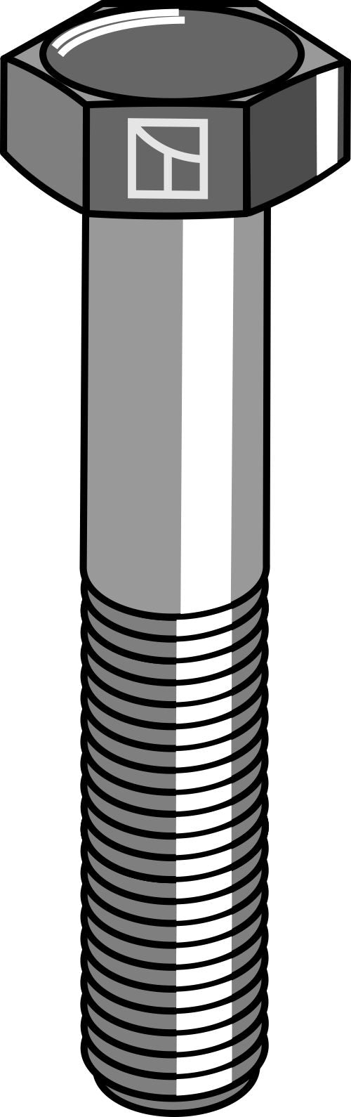 Hexagon bolt M10x1,5x50 without nut