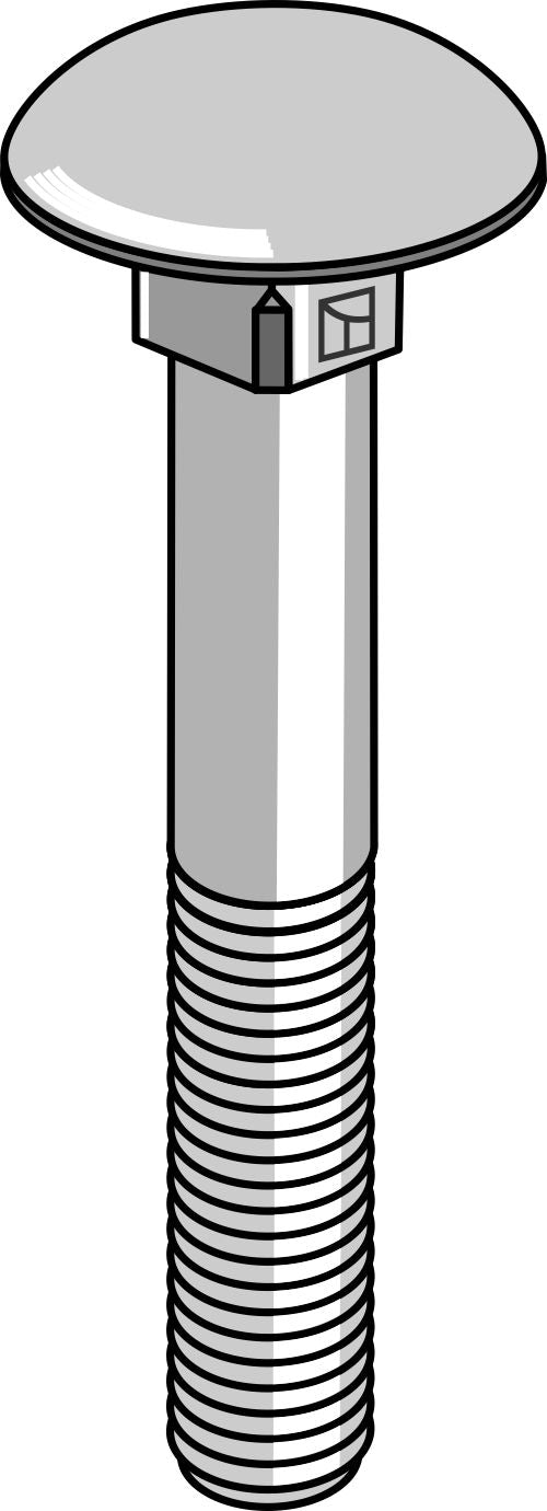 Bult M10x1,50x70 galvaniserad utan mutter
