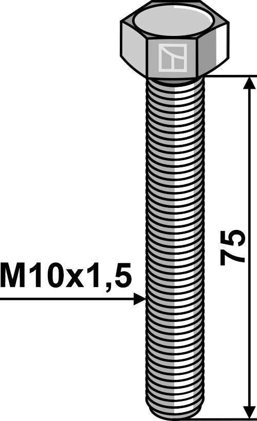 Sexkantskruv M10x1,5x7 utan mutter
