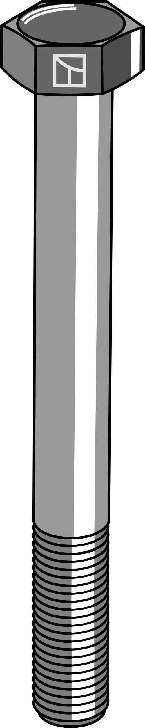 Sexkantskruv M12x1,75x105 utan mutter