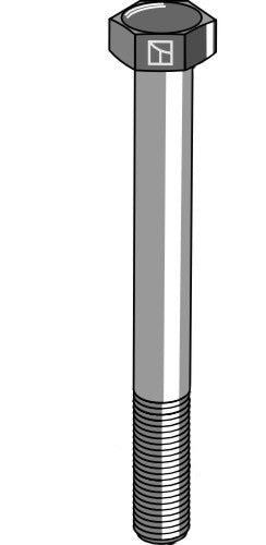 Sexkantskruv M12x1,75x140 utan mutter