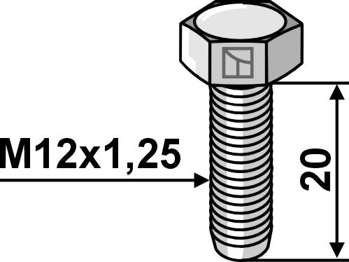 Bolt M12x1,25 - Galvanisert - 10.9