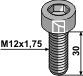 Insexskruv - M12x1,75 - 10,9
