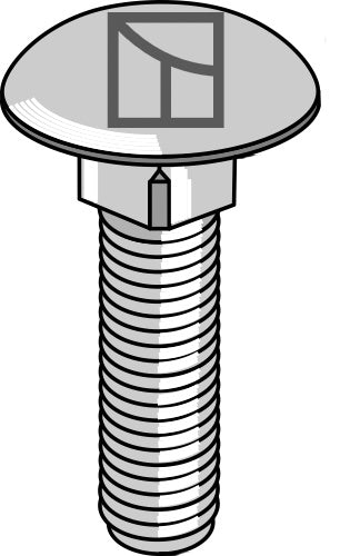 Skruv med skruvhuvud M12x1,75x40 – galvaniserad