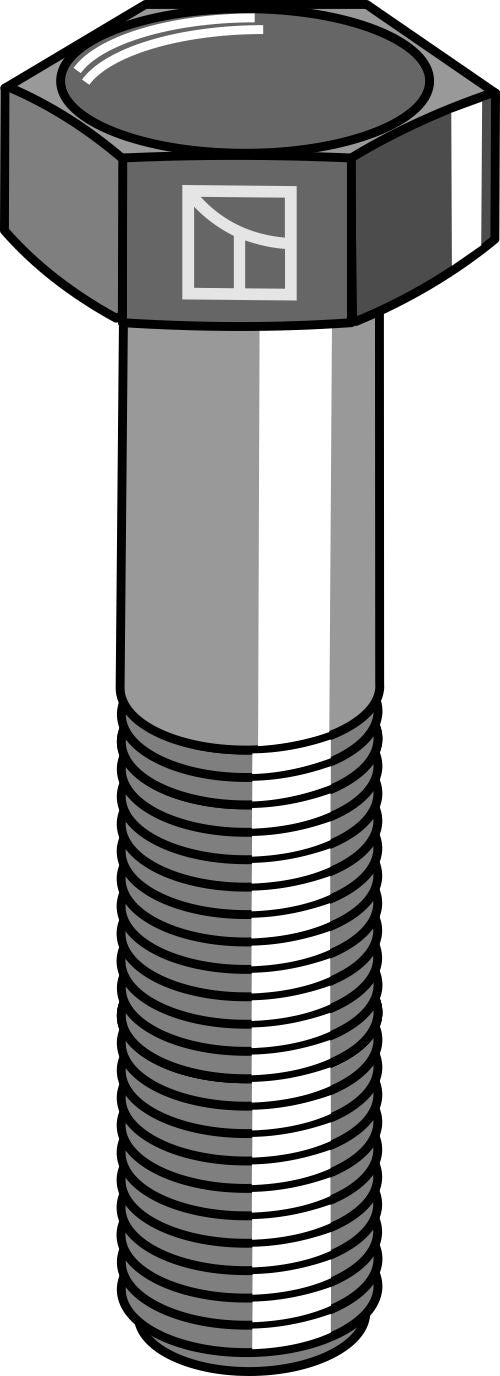Sexkantskruv M12x1,75x45 utan mutter