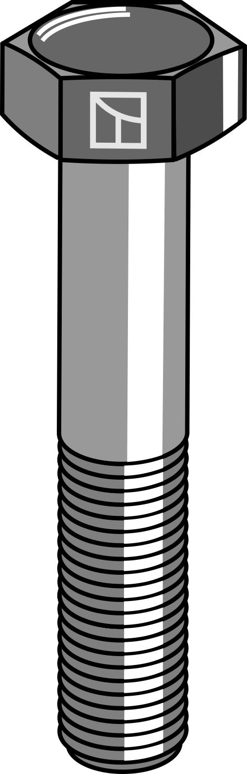 Hexagon bolt M12x1,75x55 without nut
