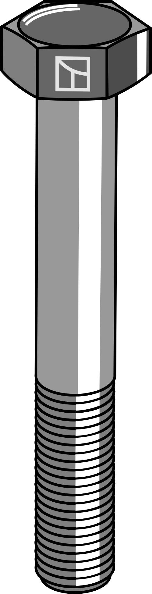 Sexkantskruv M12x1,75x75 utan mutter