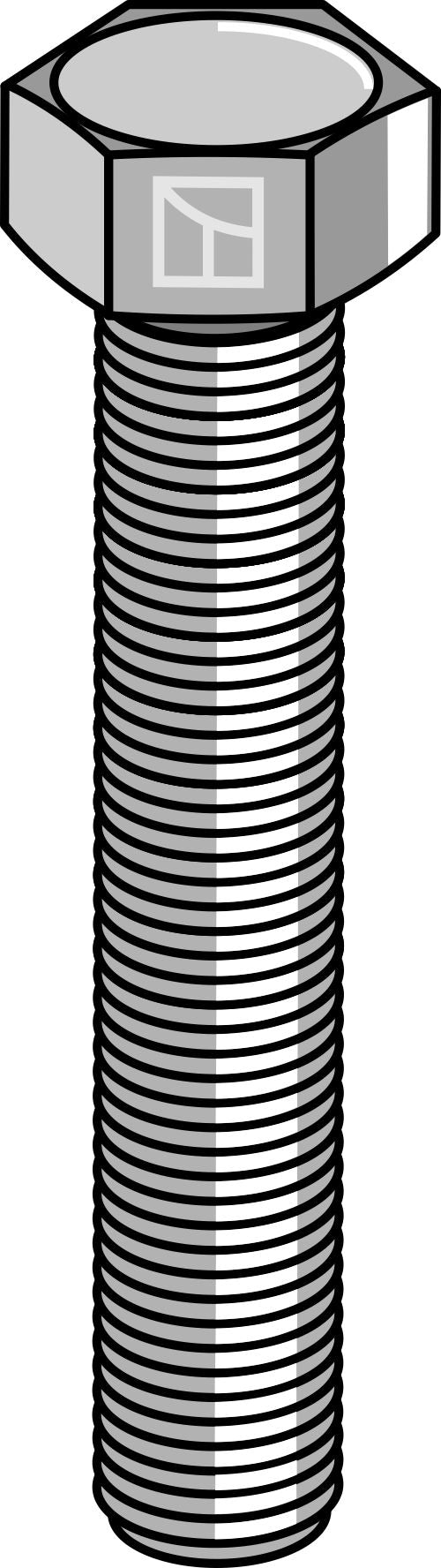 Hexagon bolt M12x1,75x75 without nut