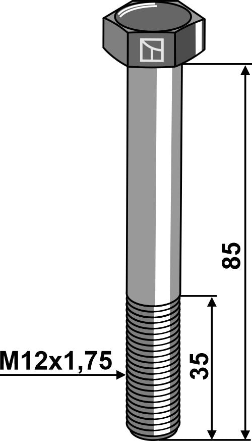 Kuusiokantapultti M12x1,75x85 ilman mutteria