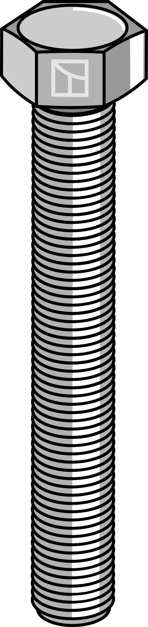 Sexkantskruv M12x1,75x90 utan mutter