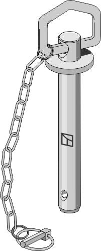 sockelstift med kedja och låsstift
