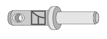 Nedre länkstift som ska svetsas