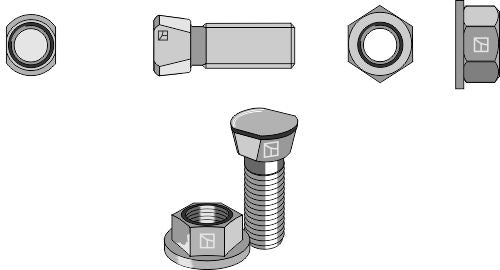 Pløjebolte M14x2x34 med kravenøgle