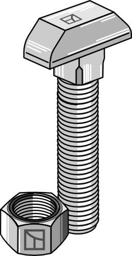 Hammarskaftbult M16x2