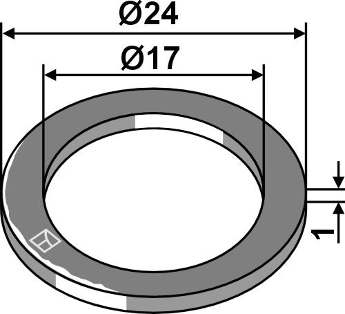 Skive Ø24x1xØ17