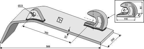 Koble slagg, venstre modell