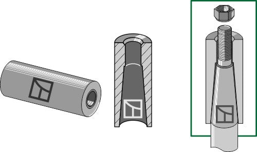 Svetsbussning för tand med M22-gänga