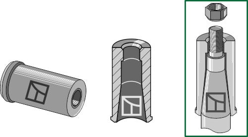 Svetsbussning för tand med M24-gänga
