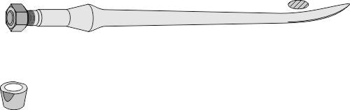 Spoon-shaped tine 1400mm