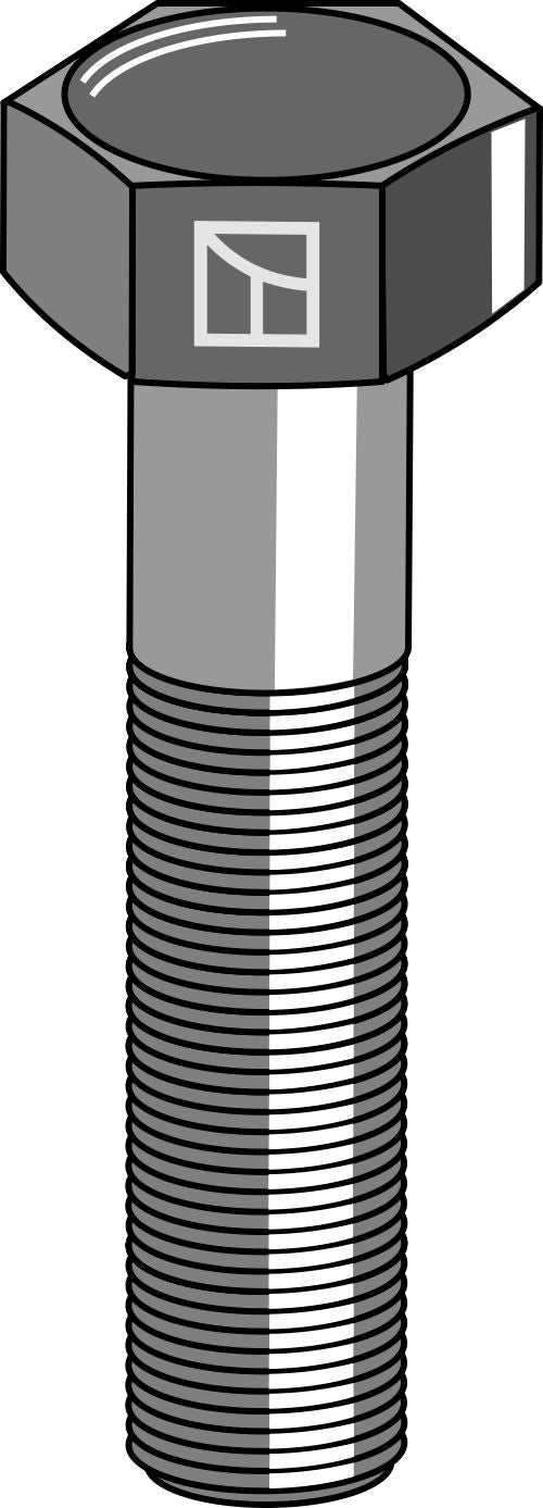 Sekskantbolt M20x2,5x65 uten mutter