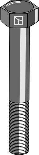Sexkantskruv M22x2,5x160 utan mutter