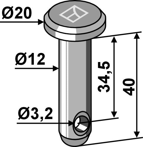 Halkaisupultti Ø12x40