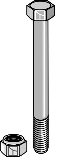 Bult med självlåsande mutter