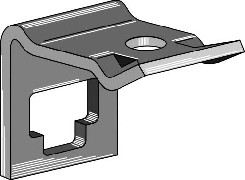 Klämma för dubbla spiralfjädrar 25x25