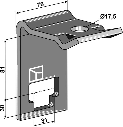 Klämma för dubbla spiralfjädrar 30x30