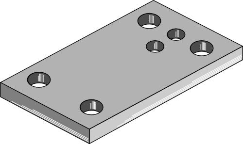 Platta 185x12x100