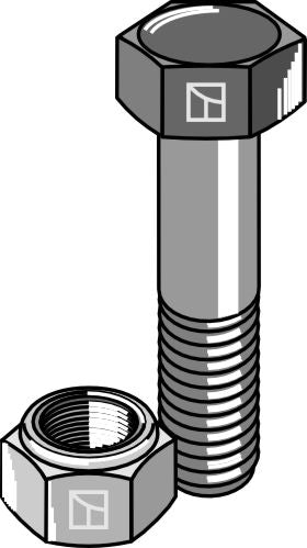 Sexkantskruv M14x1,5x35 med självlåsande mutter