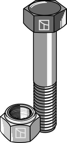 Sexkantskruv M16x1,5x52 med självlåsande mutter