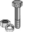 Bult med mutter och spaltbricka – 7/16x35 12,9