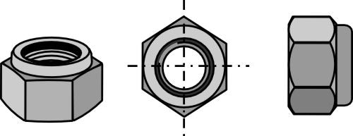 Självlåsande mutter M12