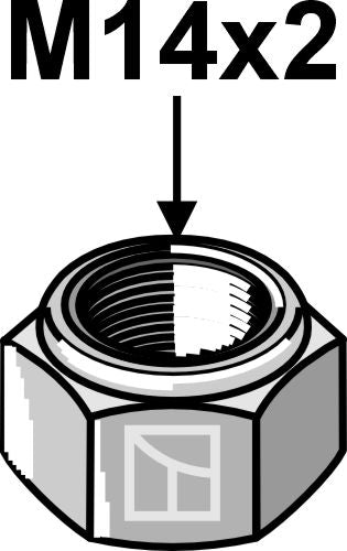 Itselukittuva mutteri - M14x2