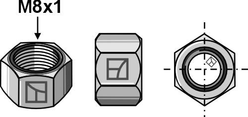 Sexkantsmutter - M8x1