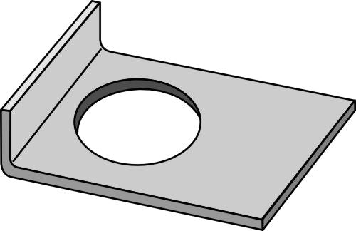 Låsplatta för fyrkantig axel 30x30