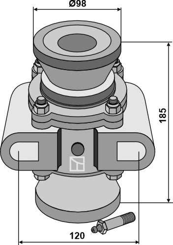 Laakerikomponentti 26x26 neliöakselille