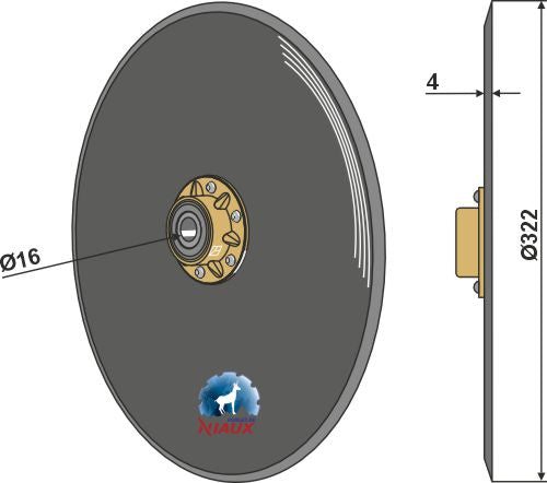 Såskiva Ø322x4 – komplett utan lagerlock
